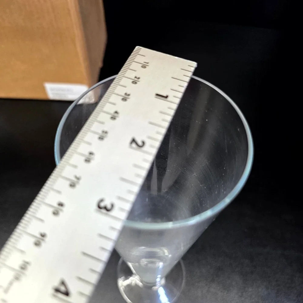 Crate & Barrel Stockholm Pilsner Glasses Set of 4 Clear Poland Glass Barware NEW